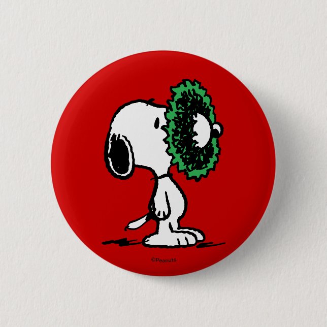 Peanuts | Snoopy for the Holidays Button (Front)