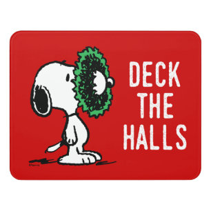 Peanuts Snoopy for the Holidays Door Sign