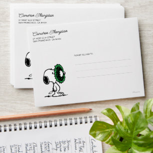Peanuts Snoopy for the Holidays Envelope