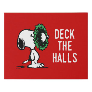 Peanuts Snoopy for the Holidays Faux Canvas Print