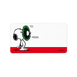 Peanuts Snoopy for the Holidays Gift Tag