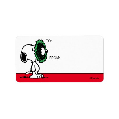 Peanuts  Snoopy for the Holidays Gift Tag