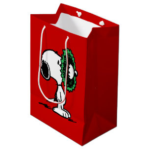 Peanuts Snoopy for the Holidays Medium Gift Bag