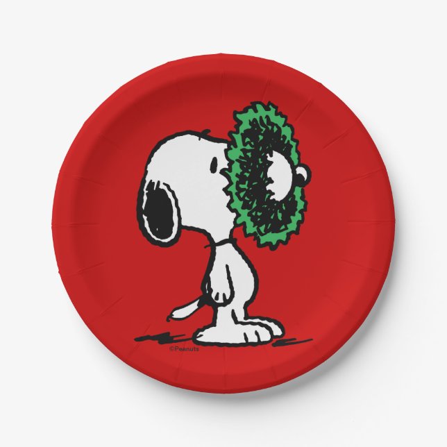 Peanuts | Snoopy for the Holidays Paper Plates (Front)
