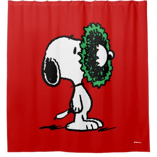 Peanuts Snoopy for the Holidays Shower Curtain Zazzle
