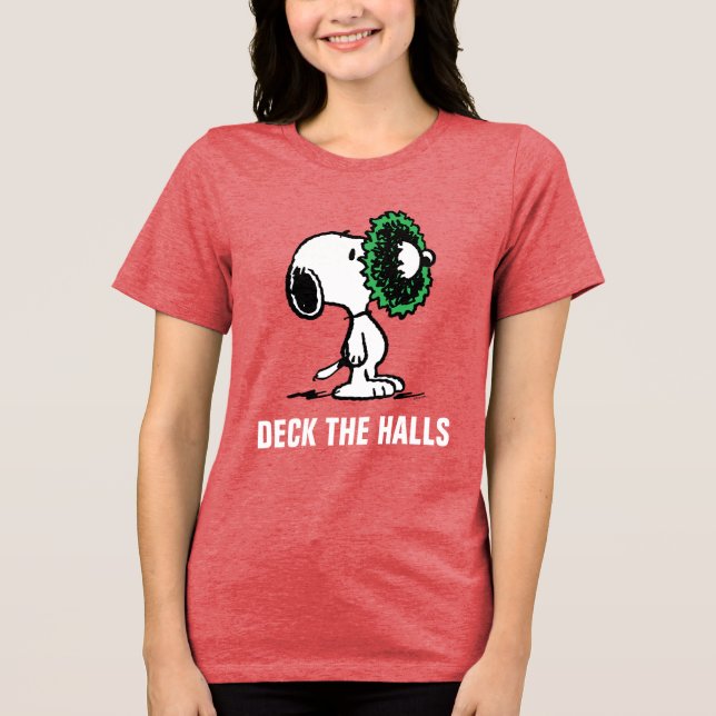 Peanuts | Snoopy for the Holidays Tri-Blend Shirt (Front)