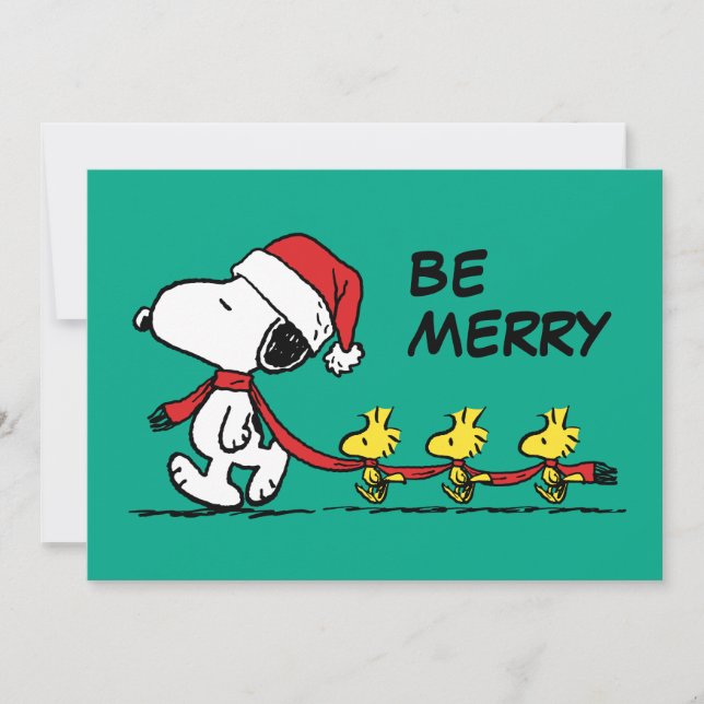 Peanuts | Snoopy & Friends Winter  Add Your Photos Holiday Card (Front)
