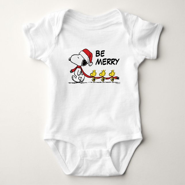 Peanuts | Snoopy & Friends Winter Scarf Baby Bodysuit (Front)