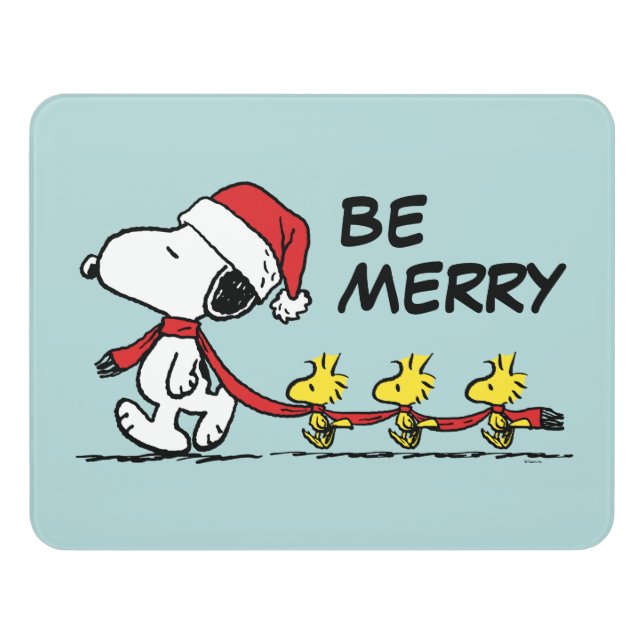 Peanuts | Snoopy & Friends Winter Scarf Door Sign (Contemporary Front)