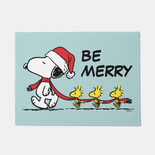 Peanuts  Snoopy  Friends Winter Scarf Doormat