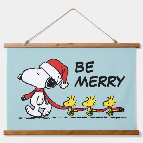 Peanuts  Snoopy  Friends Winter Scarf Hanging Tapestry