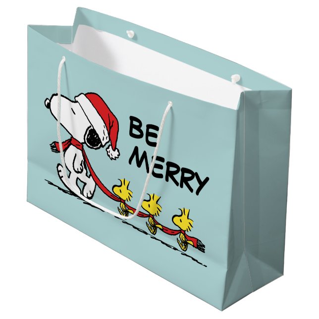 Peanuts | Snoopy & Friends Winter Scarf Large Gift Bag (Front Angled)