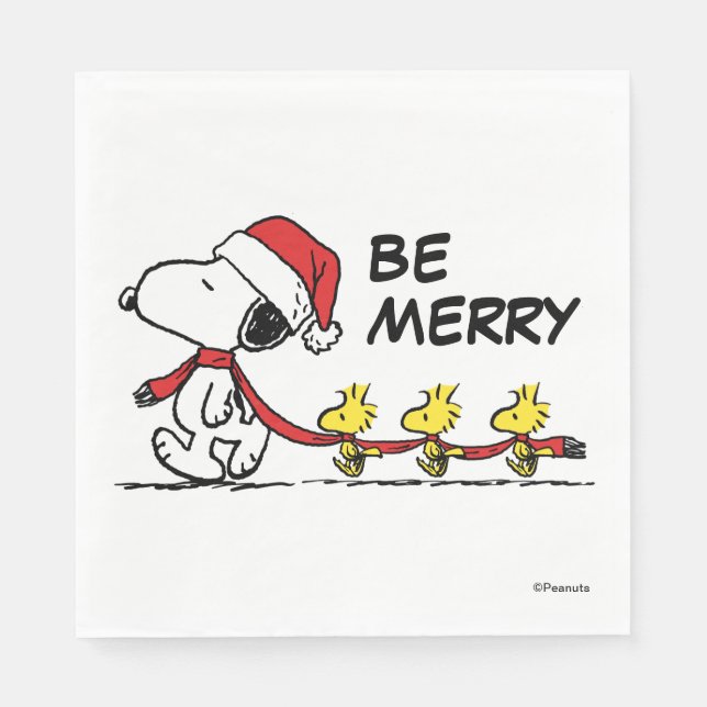 Peanuts | Snoopy & Friends Winter Scarf Napkins (Front)