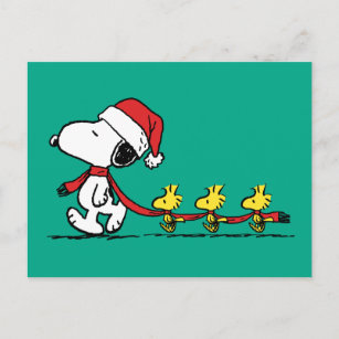 Peanuts   Snoopy & Friends Winter Scarf Postcard