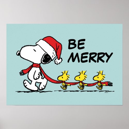 Peanuts  Snoopy  Friends Winter Scarf Poster