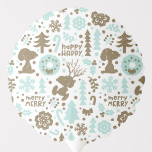 Peanuts Snoopy Frosty Christmas Pattern Balloon