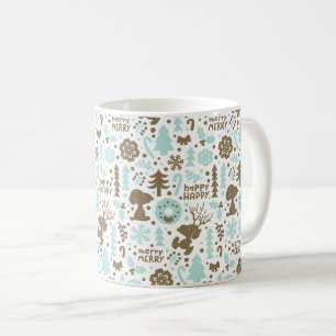 Peanuts Snoopy Frosty Christmas Pattern Coffee Mug