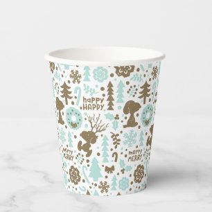 Peanuts   Snoopy Frosty Christmas Pattern Paper Cups