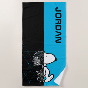 Peanuts Snoopy Geometric Design Beach Towel