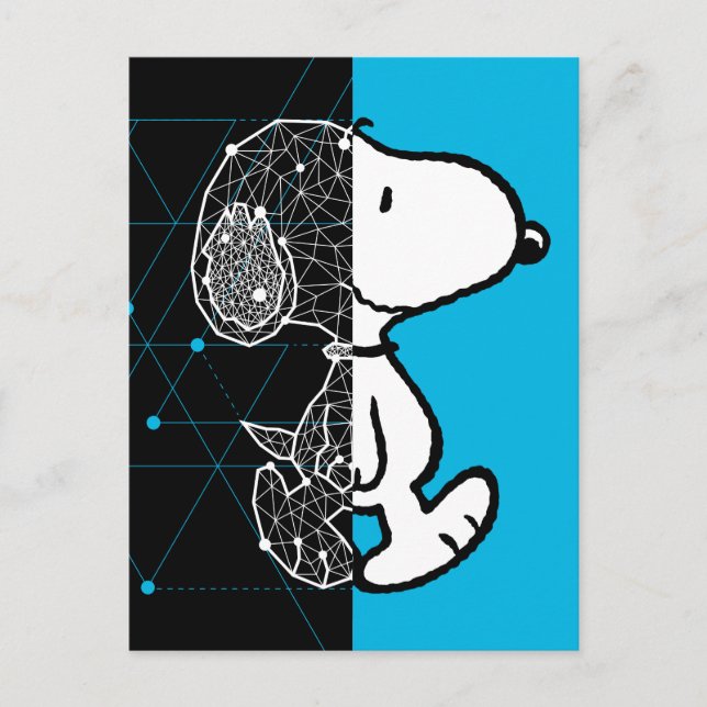 Peanuts | Snoopy Geometric Design Postcard (Front)