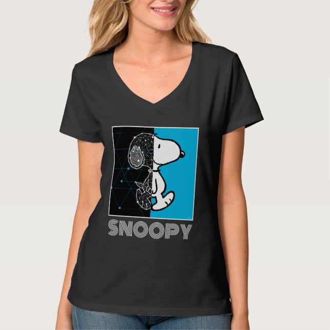 Peanuts | Snoopy Geometric Design T-Shirt (Front)