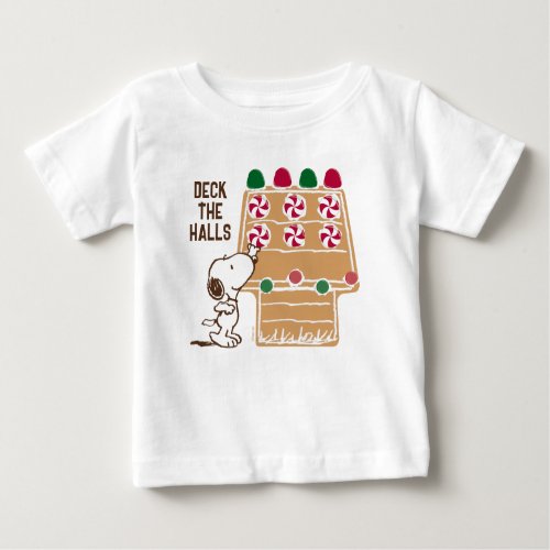 Peanuts  Snoopy Gingerbread House Baby T_Shirt