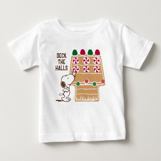 Peanuts | Snoopy Gingerbread House Baby T-Shirt (Front)