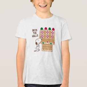 Peanuts   Snoopy Gingerbread House Tri-Blend Shirt