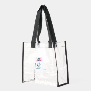Peanuts Snoopy - Go Vote Sign Clear Tote Bag