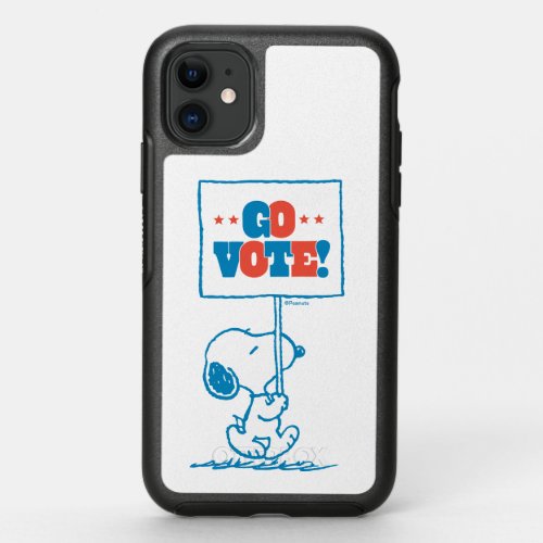 Peanuts  Snoopy _ Go Vote Sign OtterBox Symmetry iPhone 11 Case