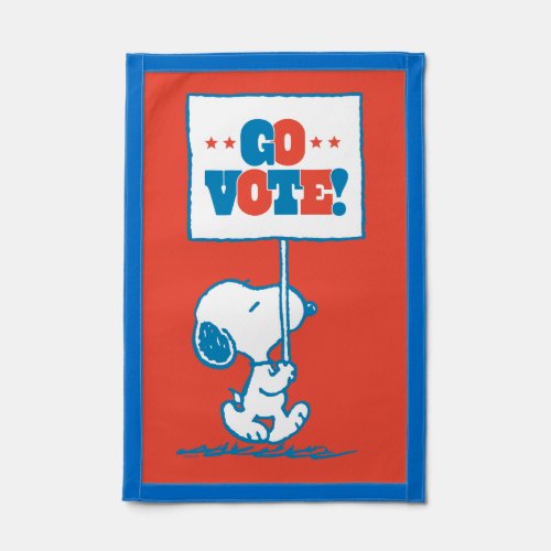 Peanuts  Snoopy _ Go Vote Sign Pennant