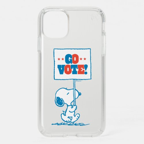 Peanuts  Snoopy _ Go Vote Sign Speck iPhone 11 Case