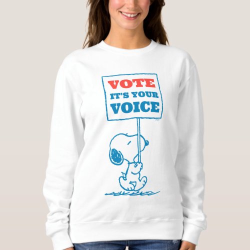 Peanuts  Snoopy _ Go Vote Sign Sweatshirt