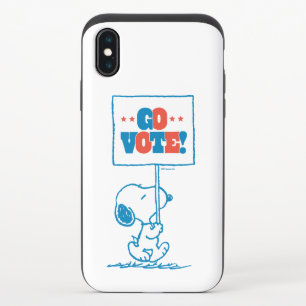 Peanuts Snoopy - Go Vote Sign iPhone X Slider Case