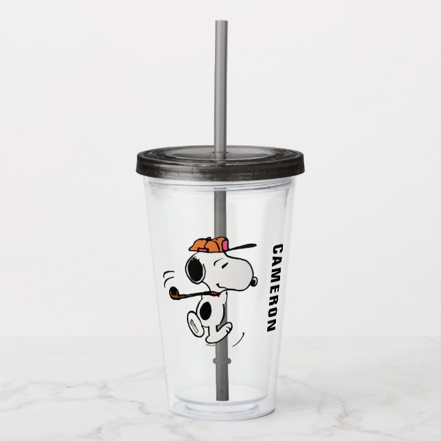 Peanuts | Snoopy Golf Swing Acrylic Tumbler (Front)