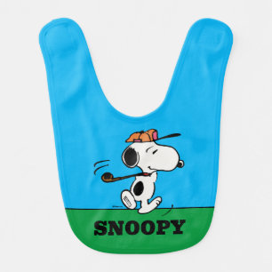 Peanuts Snoopy Golf Swing Baby Bib
