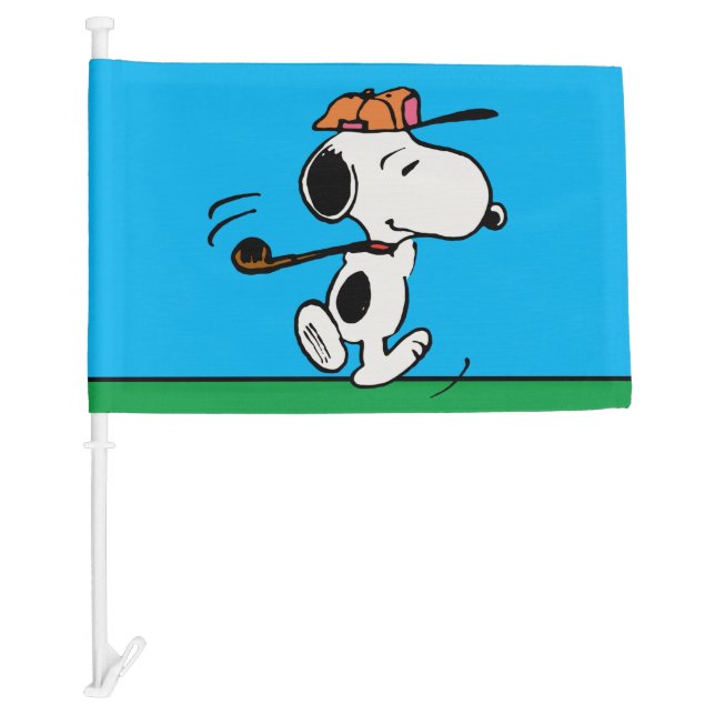 Peanuts | Snoopy Golf Swing Car Flag (Front)
