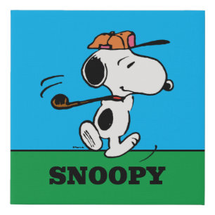 Peanuts Snoopy Golf Swing Faux Canvas Print