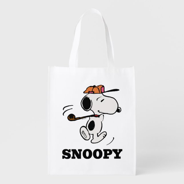 Peanuts | Snoopy Golf Swing Grocery Bag (Front)
