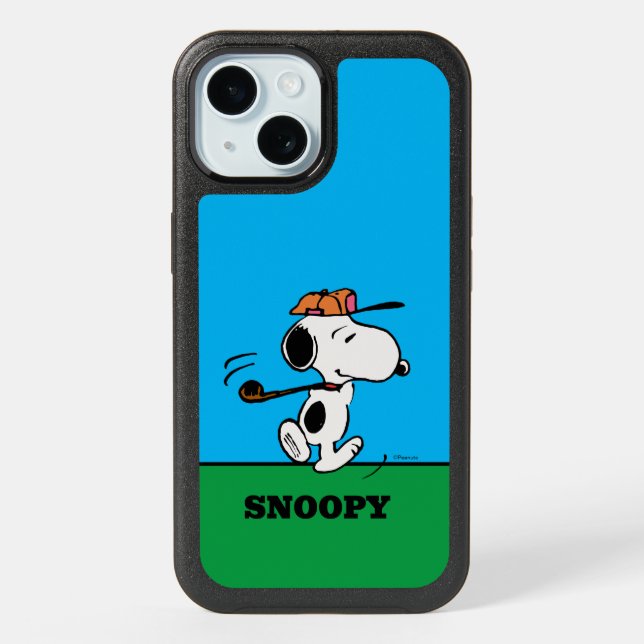 Peanuts | Snoopy Golf Swing iPhone 15 Case (Back)