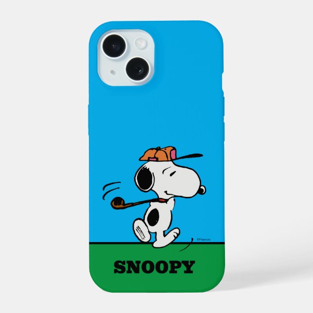 Peanuts | Snoopy Golf Swing iPhone 15 Case (Back)