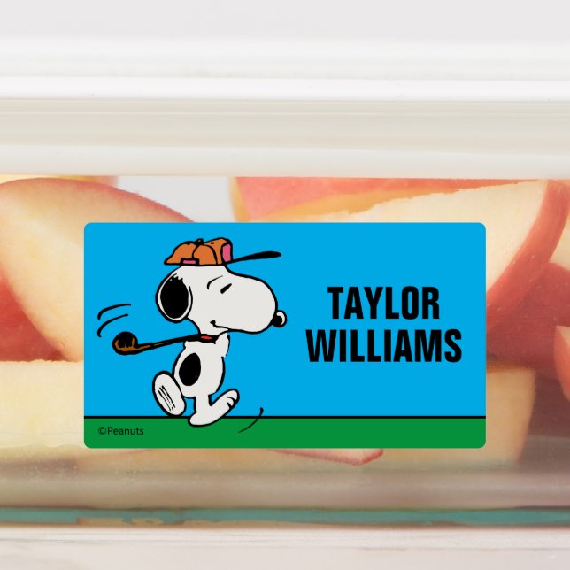Peanuts | Snoopy Golf Swing Kids' Labels (Affixed)