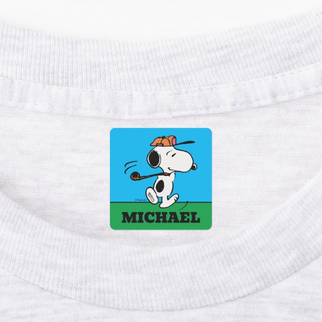 Peanuts | Snoopy Golf Swing Kids' Labels (Affixed)