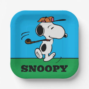 Peanuts   Snoopy Golf Swing Paper Plates