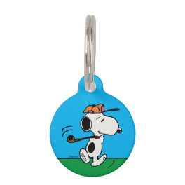 Peanuts Snoopy Golf Swing Pet ID Tag