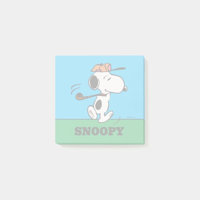 Peanuts | Snoopy Golf Swing Post-it Notes (Front)