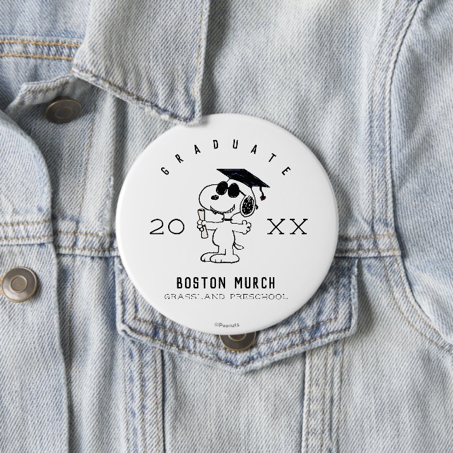 Peanuts | Snoopy Graduate Button (In Situ)