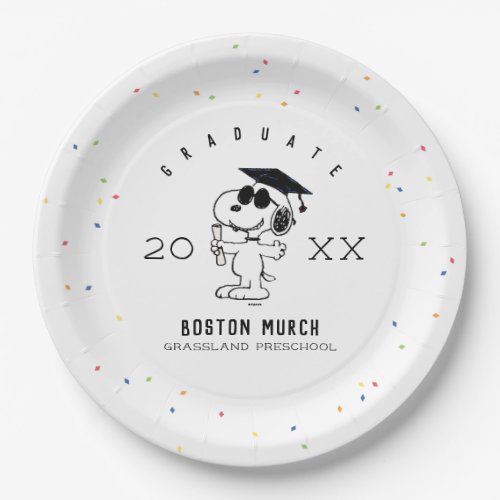 Peanuts  Snoopy Graduate Paper Plates