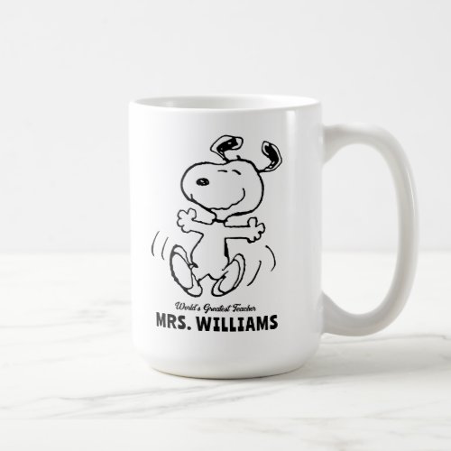 Peanuts  Snoopy Greatest Teacher Personalized Coffee Mug