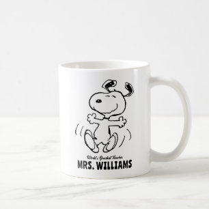 Peanuts Snoopy Greatest Teacher Personalized Coffee Mug